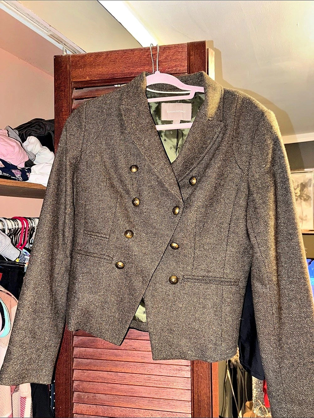 Banana Republic Women's Double-Breasted Blazer in Brown Like New